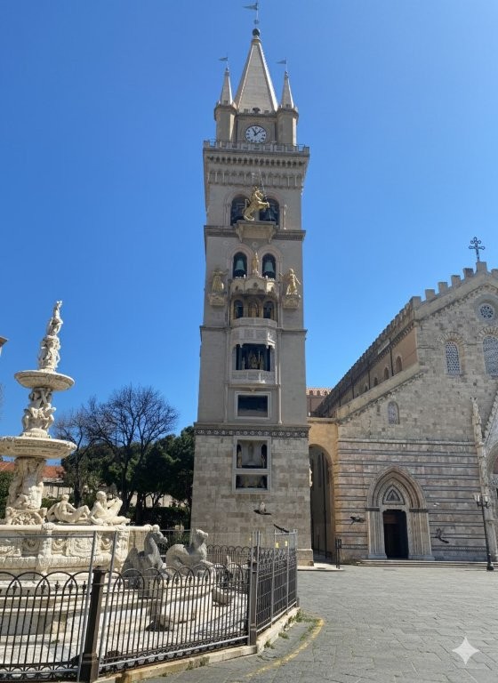 Duomo di Messina or the Basilica Cathedrale Metropolitana di Santa Maria Assunta, Messina Cathedral, Messina, Sicily, Italy
