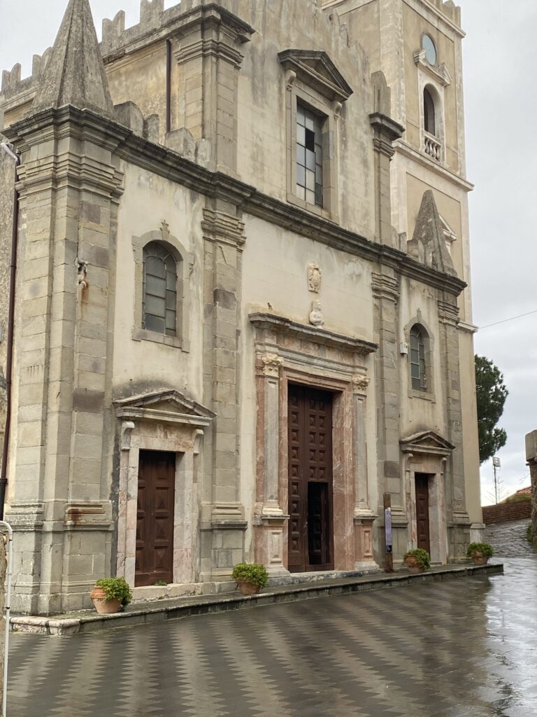 Exterior of Chiesa di San Nicolo, Savoca, Sicily, Italy - Filming location for the wedding of Michael Corleone and Apollonia in the movie "The Godfather"