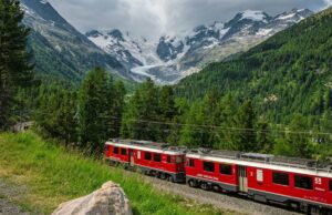 Bernina Pass, Poschiavo, Switzerland, Bernina Express Rail Journey photo by Uwe Conrad under license by Unsplash.com